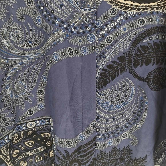 Kobi Halperin Bronson Paisley-Print Silk Button Up Long Sleeves Blouse Size SM - Picture 9 of 16
